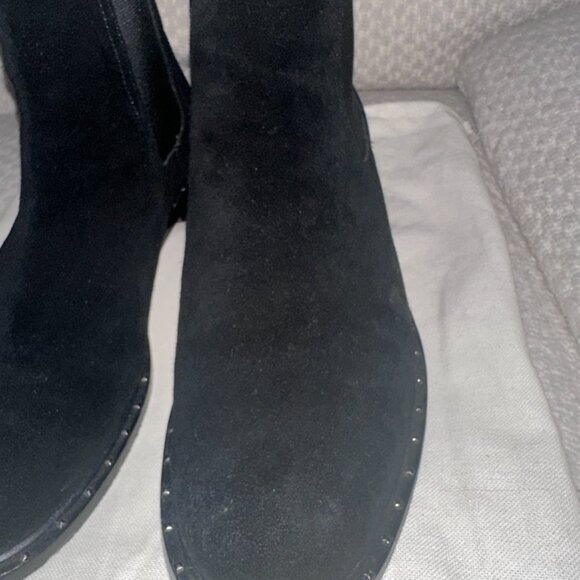 Valentino Garavani Suede Soul Rockstud Chelsea Boots - Black - Men\'s Size 10
